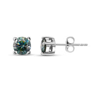 D'Joy Paraiba Moissanit Ohrringe 925 Silber rhodiniert ca. 0,91 ct.