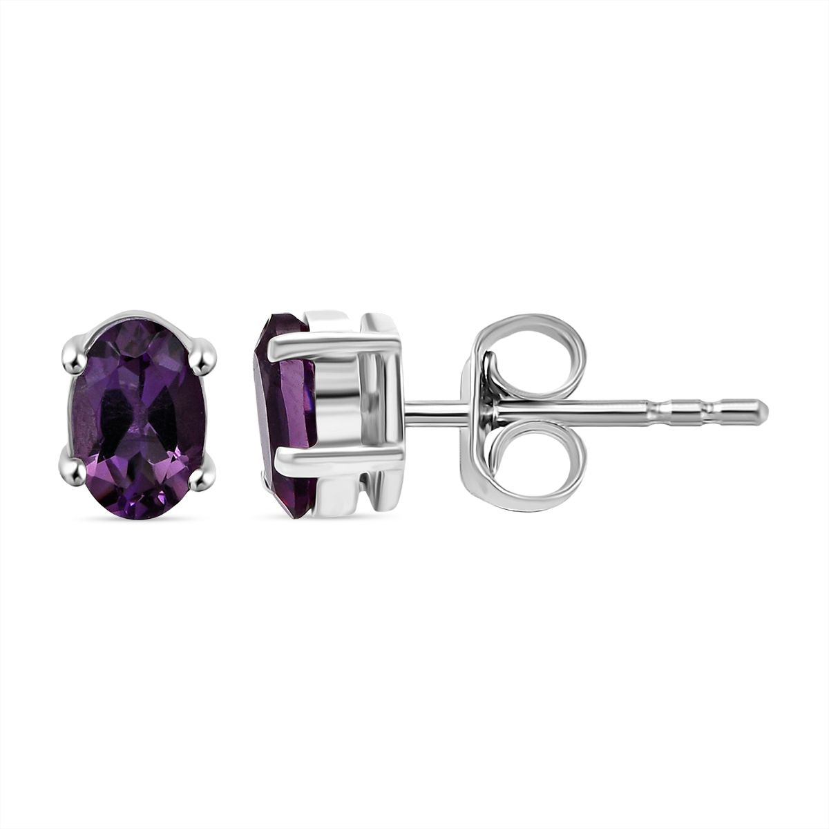 D'Joy Afrikanischer Amethyst Ohrringe 925 Silber rhodiniert ca. 1.00 ct