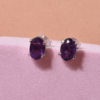D'Joy Afrikanischer Amethyst Ohrringe 925 Silber rhodiniert ca. 1.00 ct