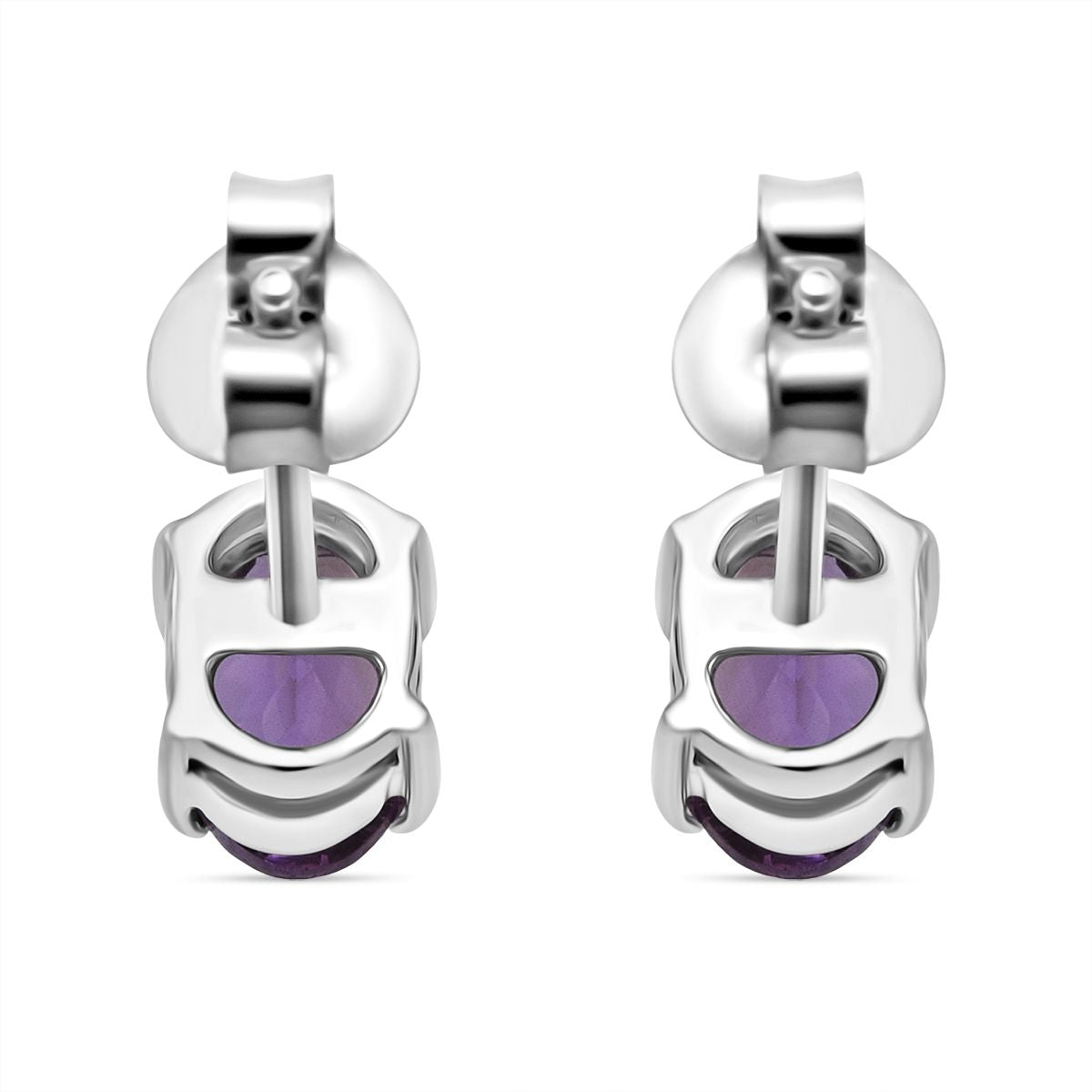 D'Joy Afrikanischer Amethyst Ohrringe 925 Silber rhodiniert ca. 1.00 ct