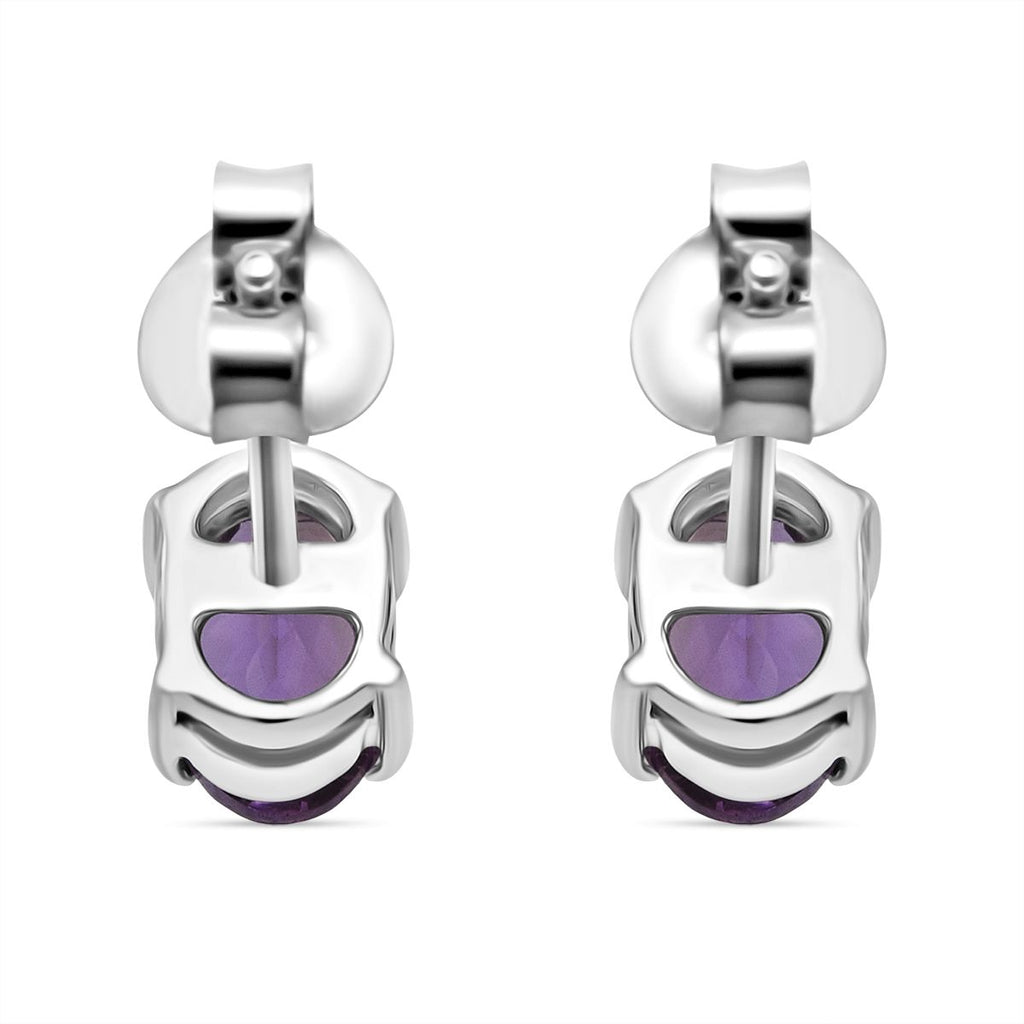 D'Joy Afrikanischer Amethyst Ohrringe 925 Silber rhodiniert ca. 1.00 ct