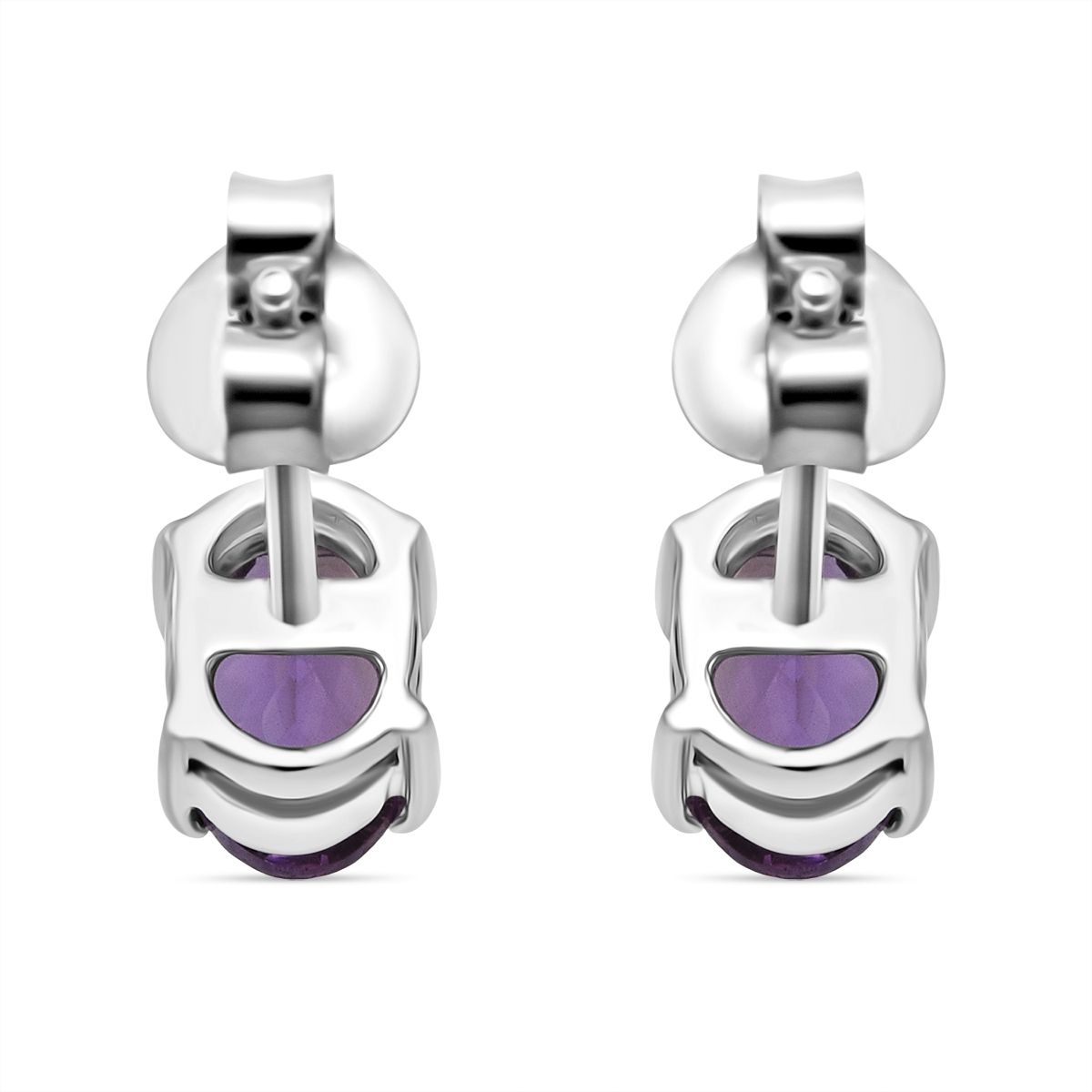 D'Joy Afrikanischer Amethyst Ohrringe 925 Silber rhodiniert ca. 1.00 ct
