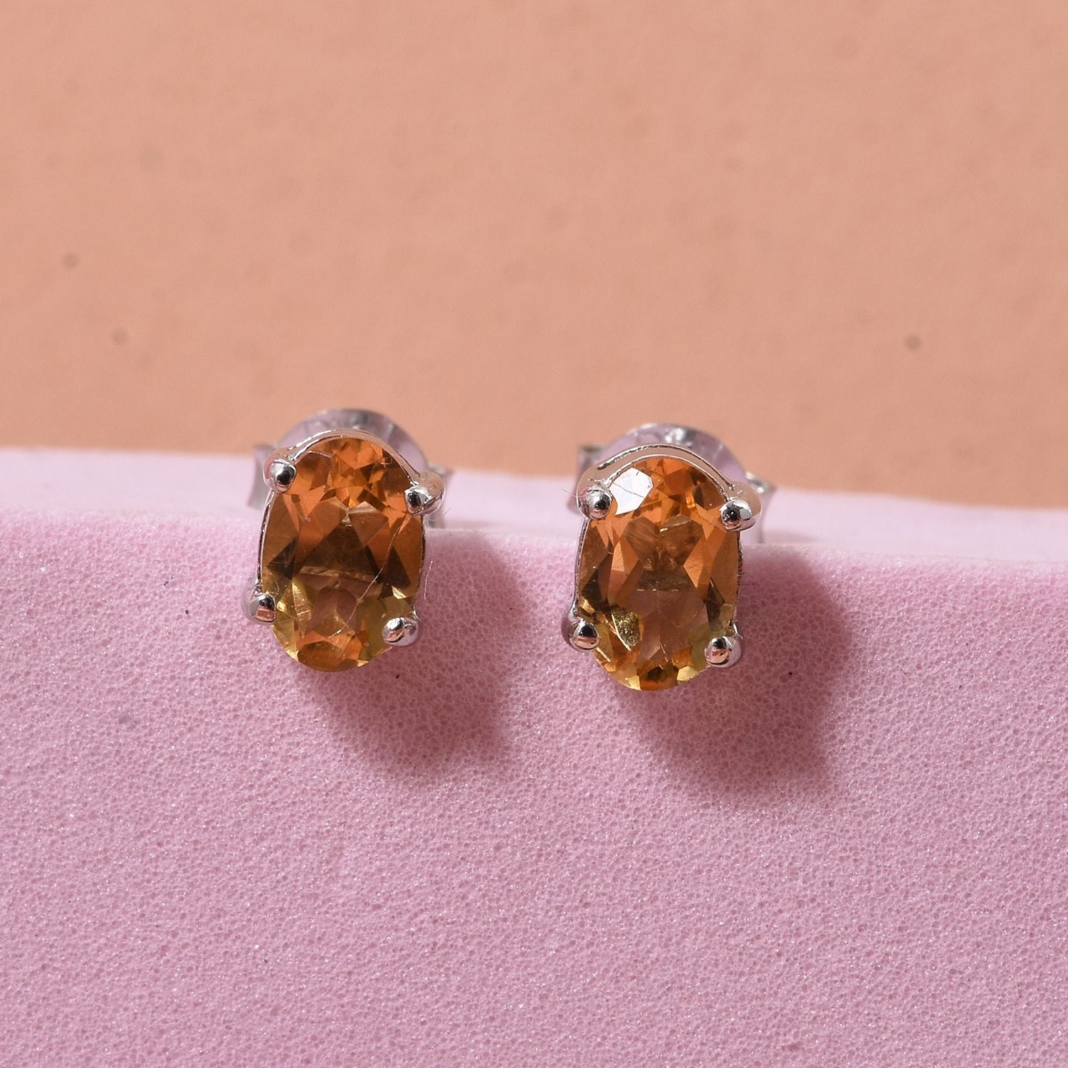 D'Joy Citrin Ohrringe 925 Silber rhodiniert ca. 1.00 ct