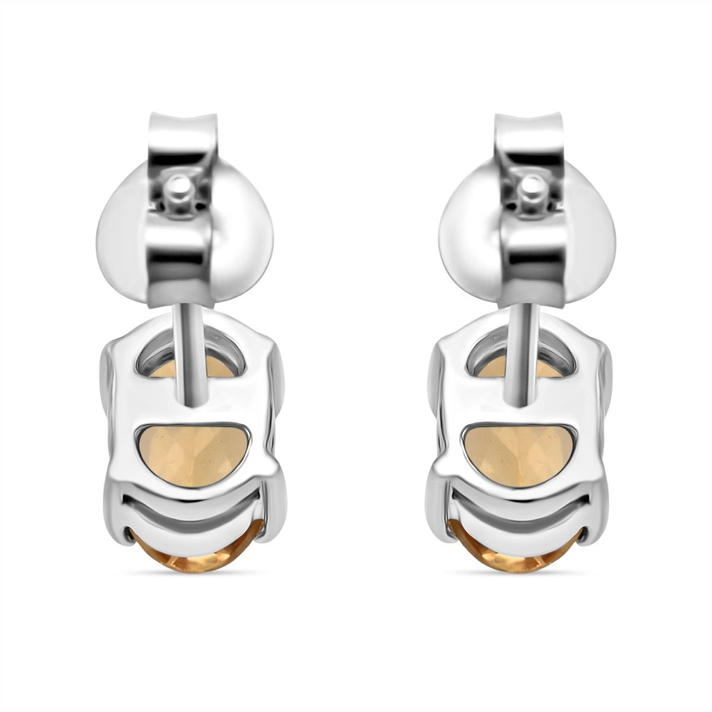 D'Joy Citrin Ohrringe 925 Silber rhodiniert ca. 1.00 ct
