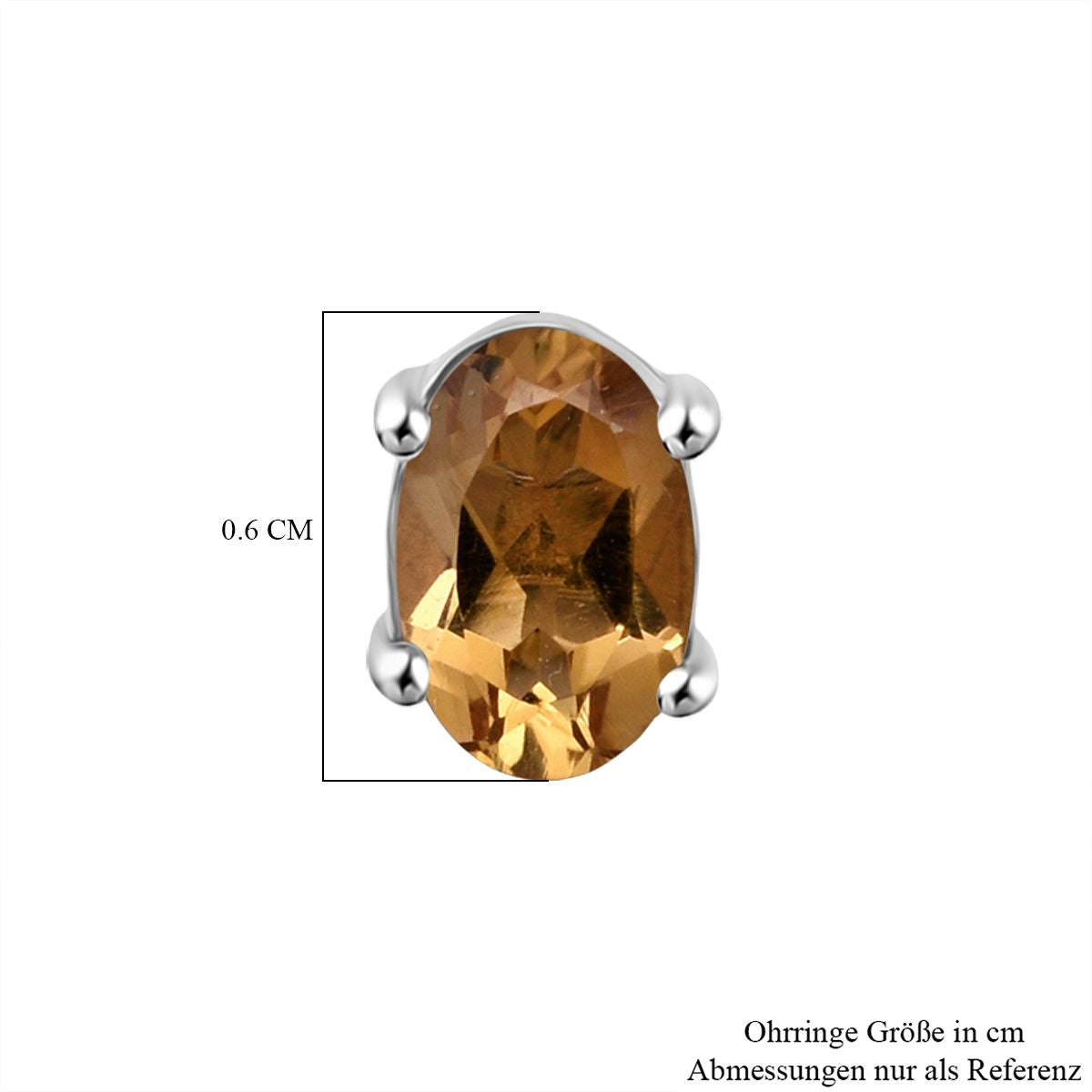 D'Joy Citrin Ohrringe 925 Silber rhodiniert ca. 1.00 ct