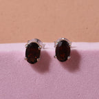 D'Joy Roter Granat Ohrringe 925 Silber rhodiniert ca. 1.00 ct