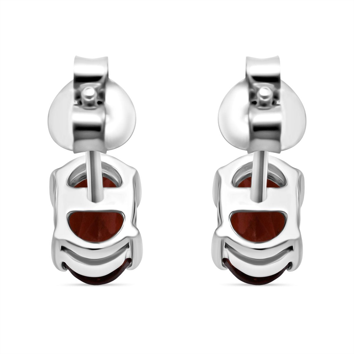 D'Joy Roter Granat Ohrringe 925 Silber rhodiniert ca. 1.00 ct