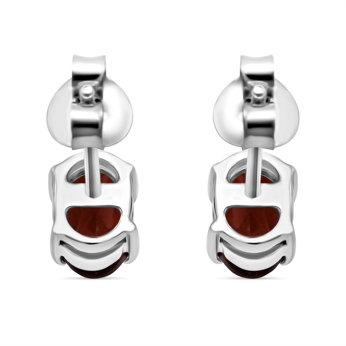 D'Joy Roter Granat Ohrringe 925 Silber rhodiniert ca. 1.00 ct