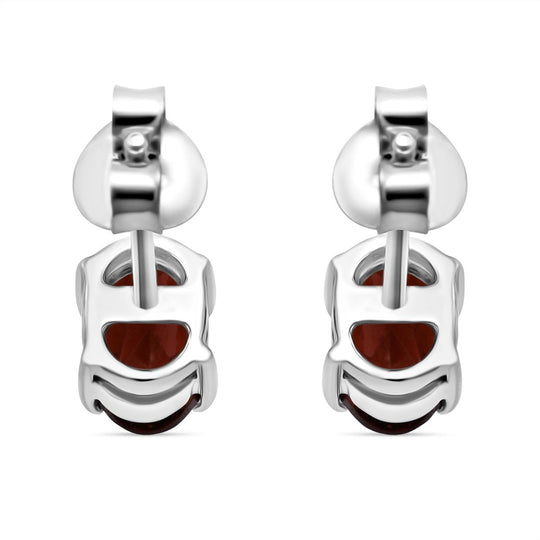 D'Joy Roter Granat Ohrringe 925 Silber rhodiniert ca. 1.00 ct