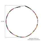 Mehrfarbige-Turmalin Halskette ca. 45 cm 925 Silber ca. 40.00 ct