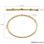 Natürlicher Chromdiopsid Armreif ca. 19 cm Nickelfreies Messing ca. 0.61 ct