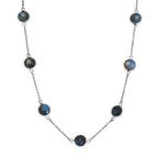 Labradorit Halskette ca. 50 cm 316L Edelstahl ca. 26.83 ct