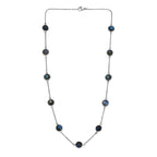 Labradorit Halskette ca. 50 cm 316L Edelstahl ca. 26.83 ct