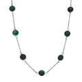 Malachit Halskette ca. 50 cm 316L Edelstahl ca. 38.09 ct