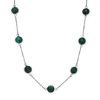 Malachit Halskette ca. 50 cm 316L Edelstahl ca. 38.09 ct