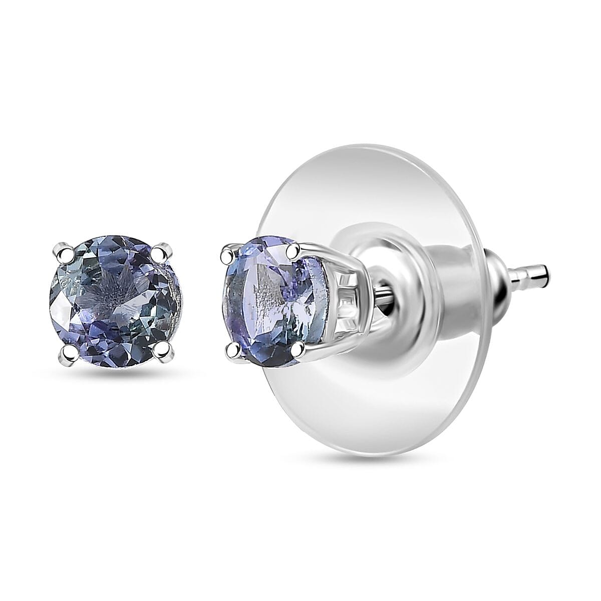 D'Joy Pfau Tansanit Ohrringe 925 Silber rhodiniert ca. 1.14 ct