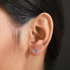 D'Joy Pfau Tansanit Ohrringe 925 Silber rhodiniert ca. 1.14 ct