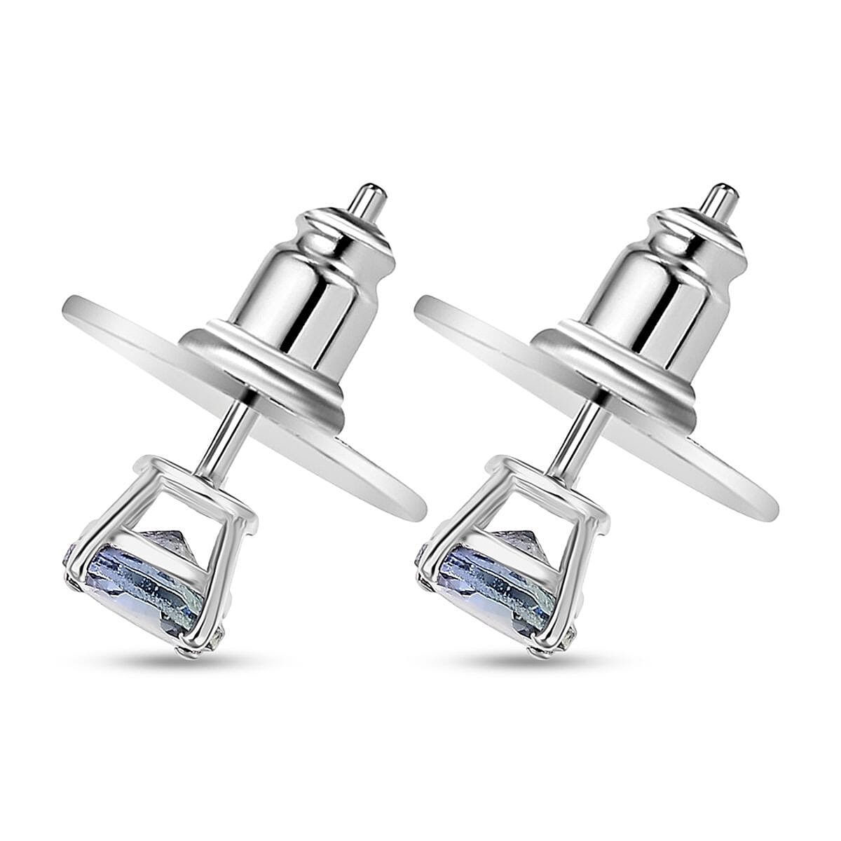 D'Joy Pfau Tansanit Ohrringe 925 Silber rhodiniert ca. 1.14 ct