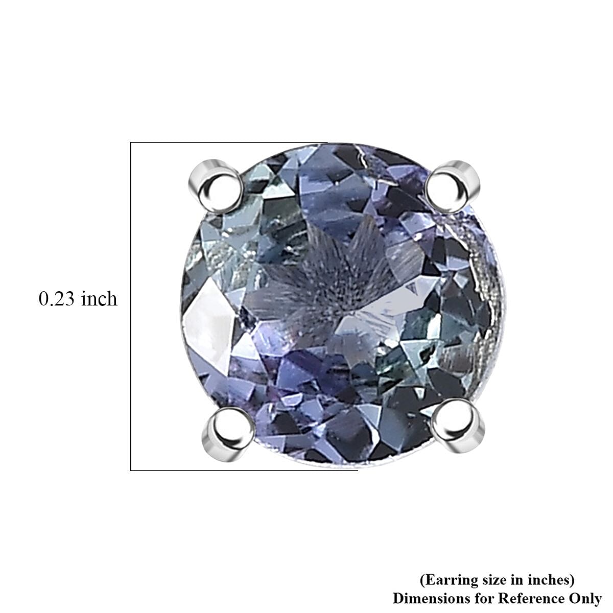 D'Joy Pfau Tansanit Ohrringe 925 Silber rhodiniert ca. 1.14 ct