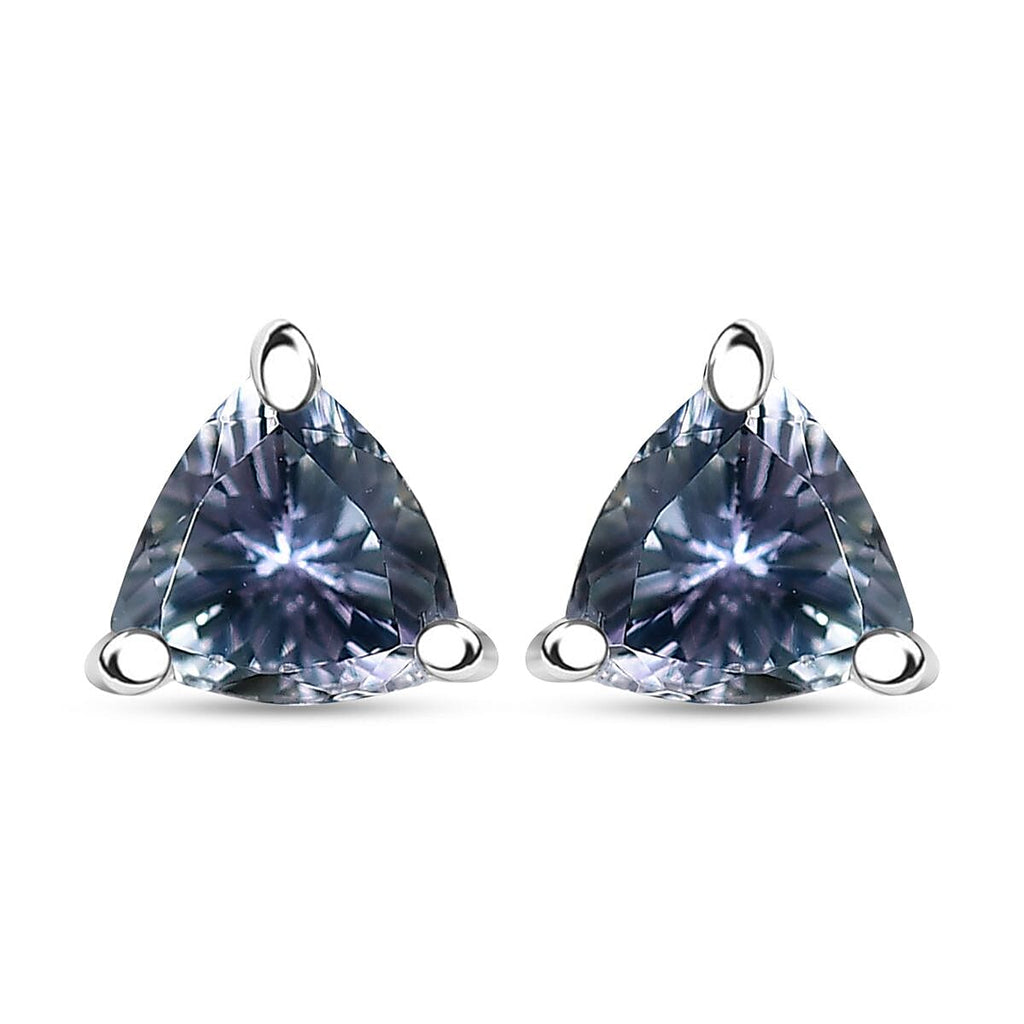 AMERIKA CLOSE OUT DEAL - D'Joy Pfau Tansanit Ohrringe 925 Silber rhodiniert ca. 1.14 ct