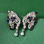 GP Trionfo Kollektion Himmelblauer Topas, Masoala Saphir (Fissure gefüllt) Ohrringe 925 Silber Rhodiniert und 750 Gelbgold Vermeil ca. 19.83 ct