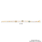 D'Joy AA Natürlicher, äthiopischer Welo Opal Armband ca. 19 cm 925 Silber 750 Gelbgold Vermeil ca. 22.85 ct