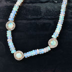 D'Joy AA Natürlicher, äthiopischer Welo Opal Armband ca. 19 cm 925 Silber 750 Gelbgold Vermeil ca. 22.94 ct