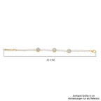 D'Joy AA Natürlicher, äthiopischer Welo Opal Armband ca. 19 cm 925 Silber 750 Gelbgold Vermeil ca. 22.94 ct