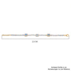 D'Joy AA Natürlicher, äthiopischer Welo Opal Armband ca. 19 cm 925 Silber 750 Gelbgold Vermeil ca. 23.12 ct