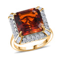 LUXURIANT DIAMOND - AAA Madeira Citrin, Lab Grown Diamant Ring 417 Gold (Größe 20.00) ca. 8,47 ct
