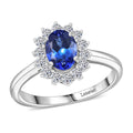 Luxuriant - AAA Tansanit, Lab Grown Diamant AGI zertifiziert Ring 417 Gold (Größe 16.50) ca. 1.50 ct