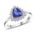 LUXURIANT DIAMOND - AAA Tansanit, Lab Grown Diamant Ring 417 Gold (Größe 16.50) ca. 1,53 ct