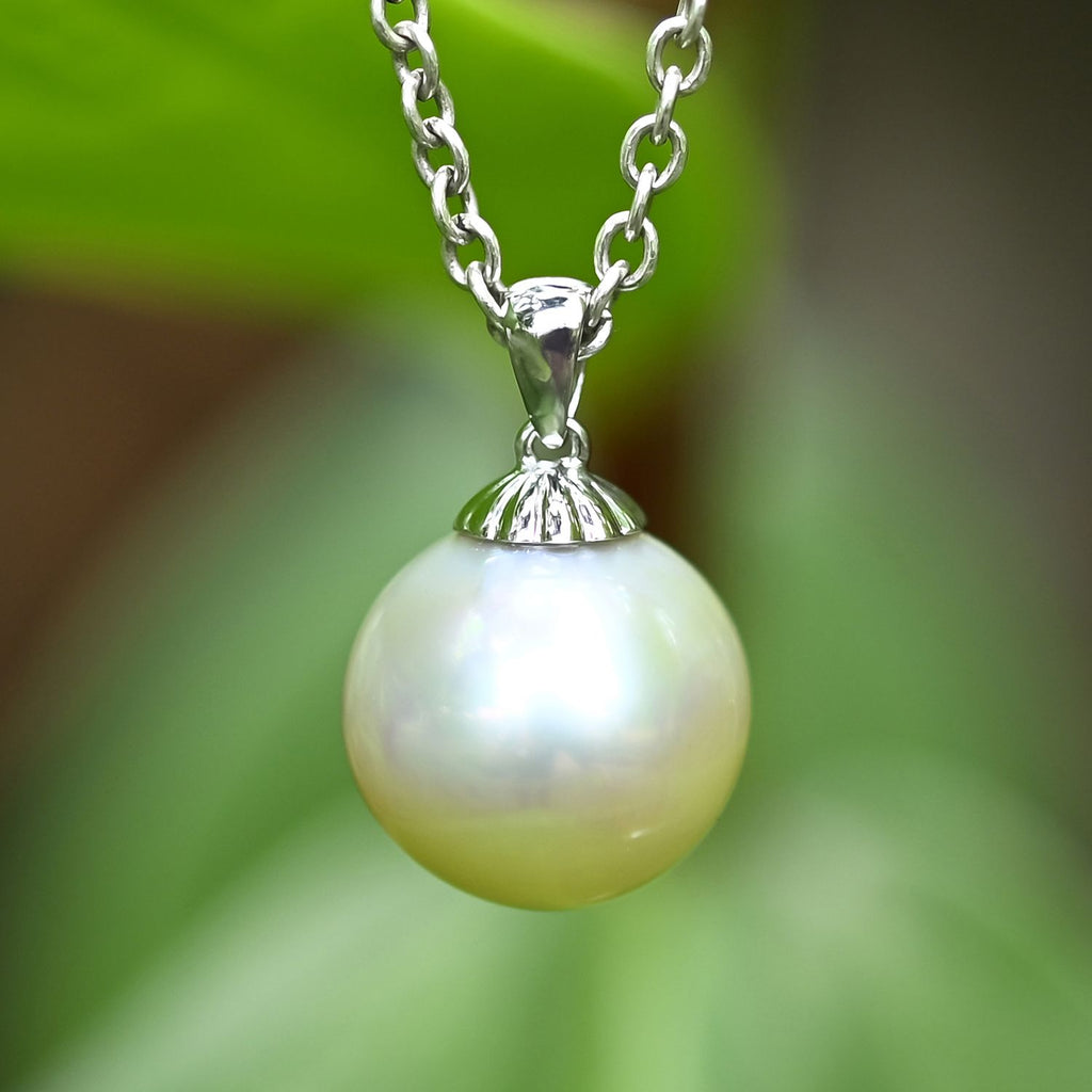 AAA weiße Südseeperle (13-15mm) Anhänger in 750 Weißgold