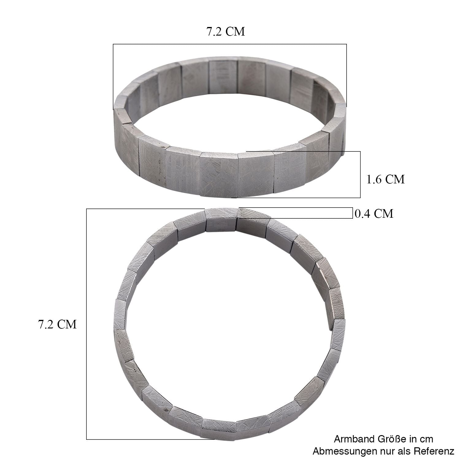 Meteorit Armband 18.5 cm ca. 280,00 ct.