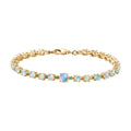 D'Joy AA Natürlicher, äthiopischer Welo Opal Armband ca. 19 cm 925 Silber 750 Gelbgold Vermeil ca. 5.95 ct