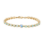 D'Joy AA Natürlicher, äthiopischer Welo Opal Armband ca. 19 cm 925 Silber 750 Gelbgold Vermeil ca. 5.95 ct