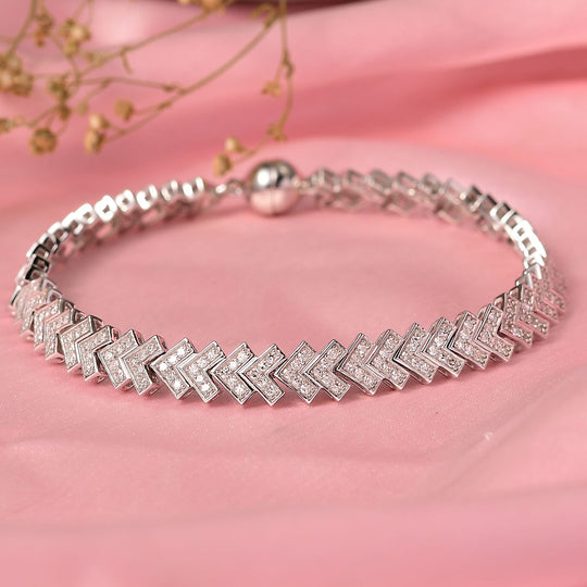 LUXURIANT DIAMANT - Lab Grown Diamant SI-GH SGL zertifiziert Armband ca. 20 cm 925 Silber rhodiniert ca. 2,50 ct.