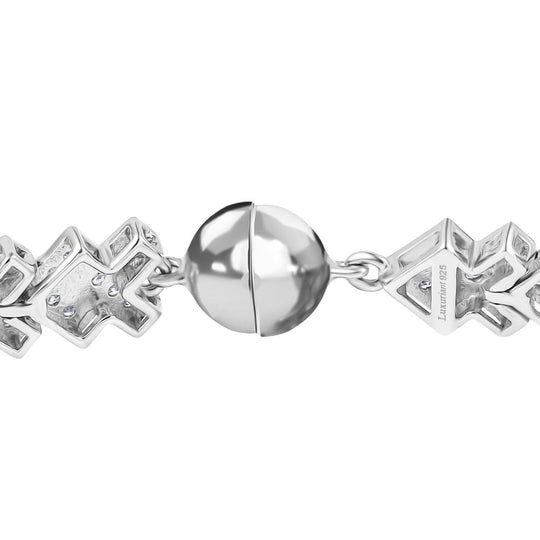 LUXURIANT DIAMANT - Lab Grown Diamant SI-GH SGL zertifiziert Armband ca. 20 cm 925 Silber rhodiniert ca. 2,50 ct.