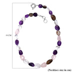 EVER TRUE Afrikanischer Amethyst, Rauchquarz Halskette ca. 45 cm Nickelfreies Messing Platiniert (10-15 Werktage Lieferzeit)