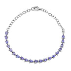 D'Joy Tansanit Armband ca. 19 cm 925 Silber rhodiniert ca. 2,72 ct.