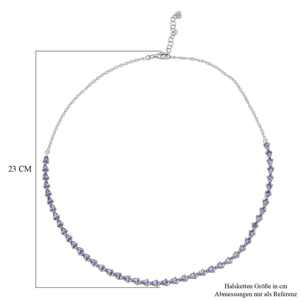 D'Joy Tansanit Halskette ca. 50 cm 925 Silber rhodiniert ca. 5,69 ct.