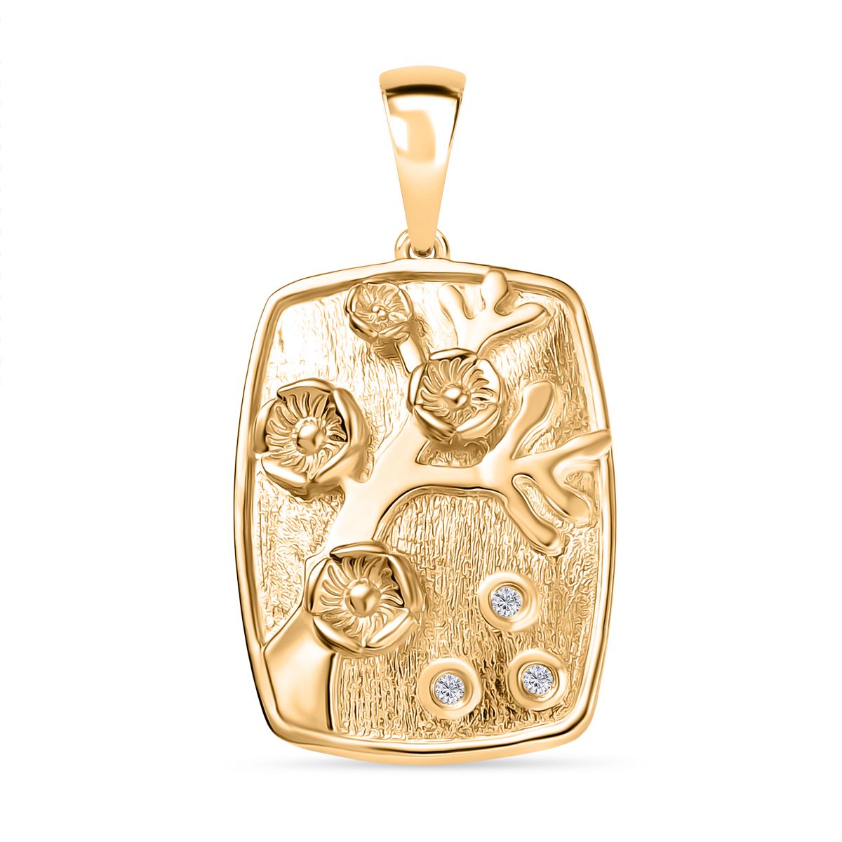 EVER TRUE Weißer Zirkon Anhänger Reine Bronze ca. 0.07 ct