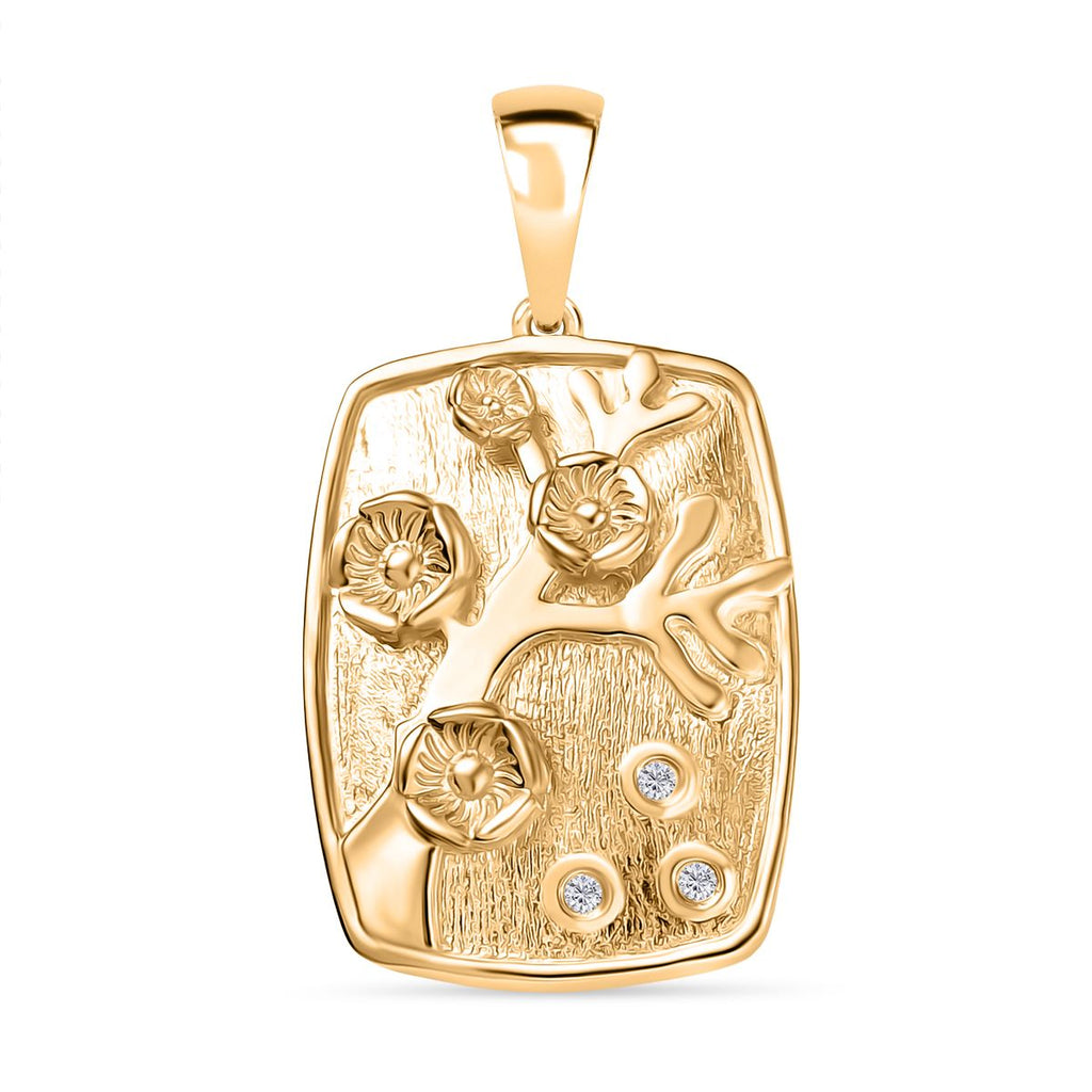 EVER TRUE Weißer Zirkon Anhänger Reine Bronze ca. 0.07 ct