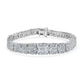 D'Joy Weißer Diamant Armband ca. 19 cm 925 Silber rhodiniert ca. 5,00 ct