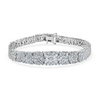 D'Joy Weißer Diamant Armband ca. 19 cm 925 Silber rhodiniert ca. 5,00 ct