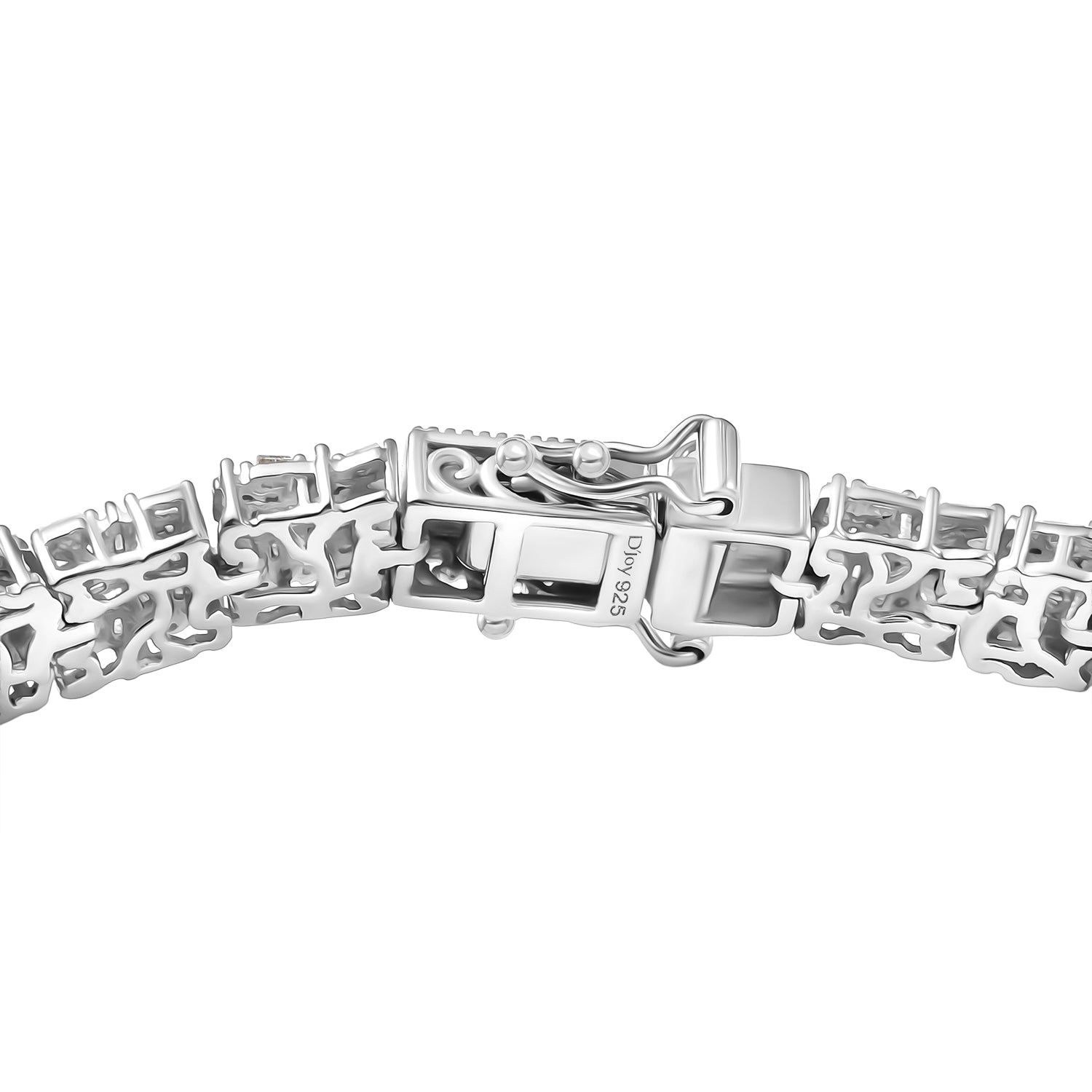 D'Joy Weißer Diamant Armband ca. 19 cm 925 Silber rhodiniert ca. 5,00 ct