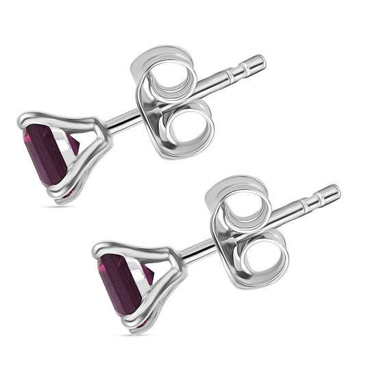 Natürlicher Rhodolith Granat Ohrringe 925 Silber rhodiniert ca. 1.69 ct