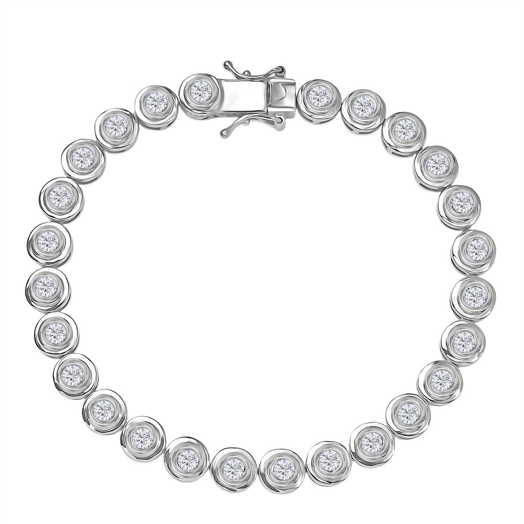 LUXURIANT DIAMOND - Lab Grown Diamant SI-GH Armband ca. 19 cm 925 Silber rhodiniert ca. 4.00 ct