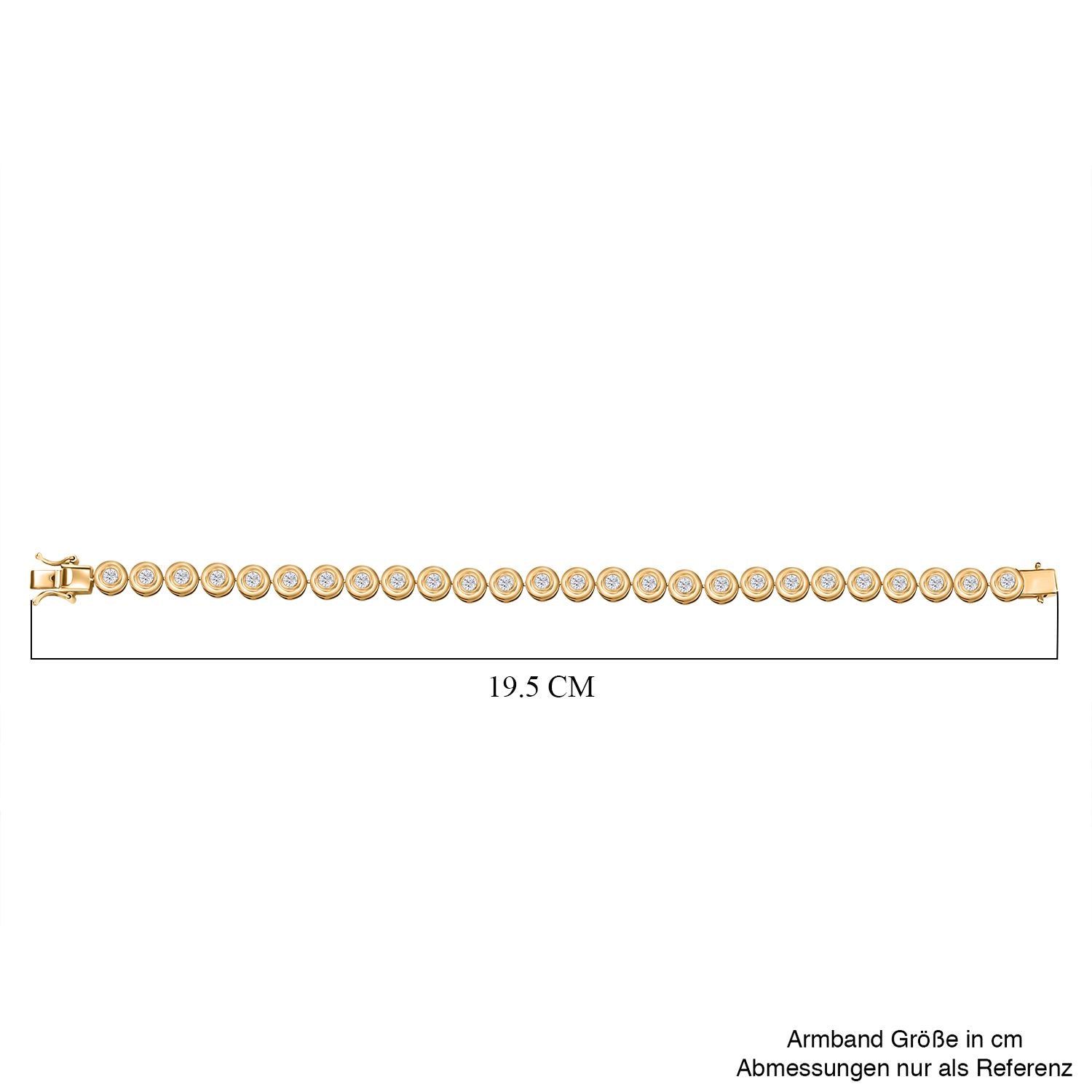 LUXURIANT DIAMOND - Lab Grown Diamant SI-GH Armband ca. 19 cm 925 Silber 750 Gelbgold Vermeil ca. 4.00 ct