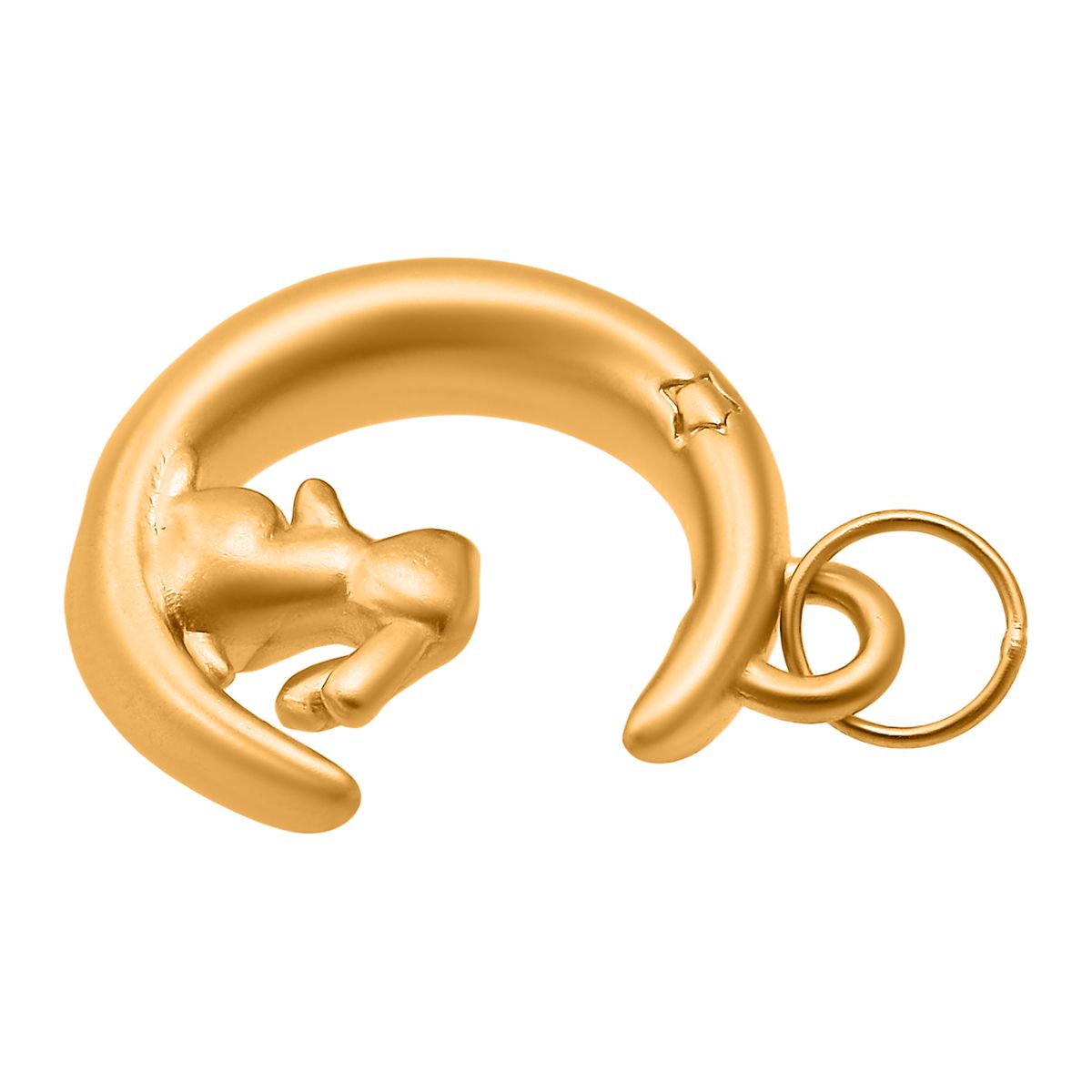 999 Gold Hase und Mond Anhänger